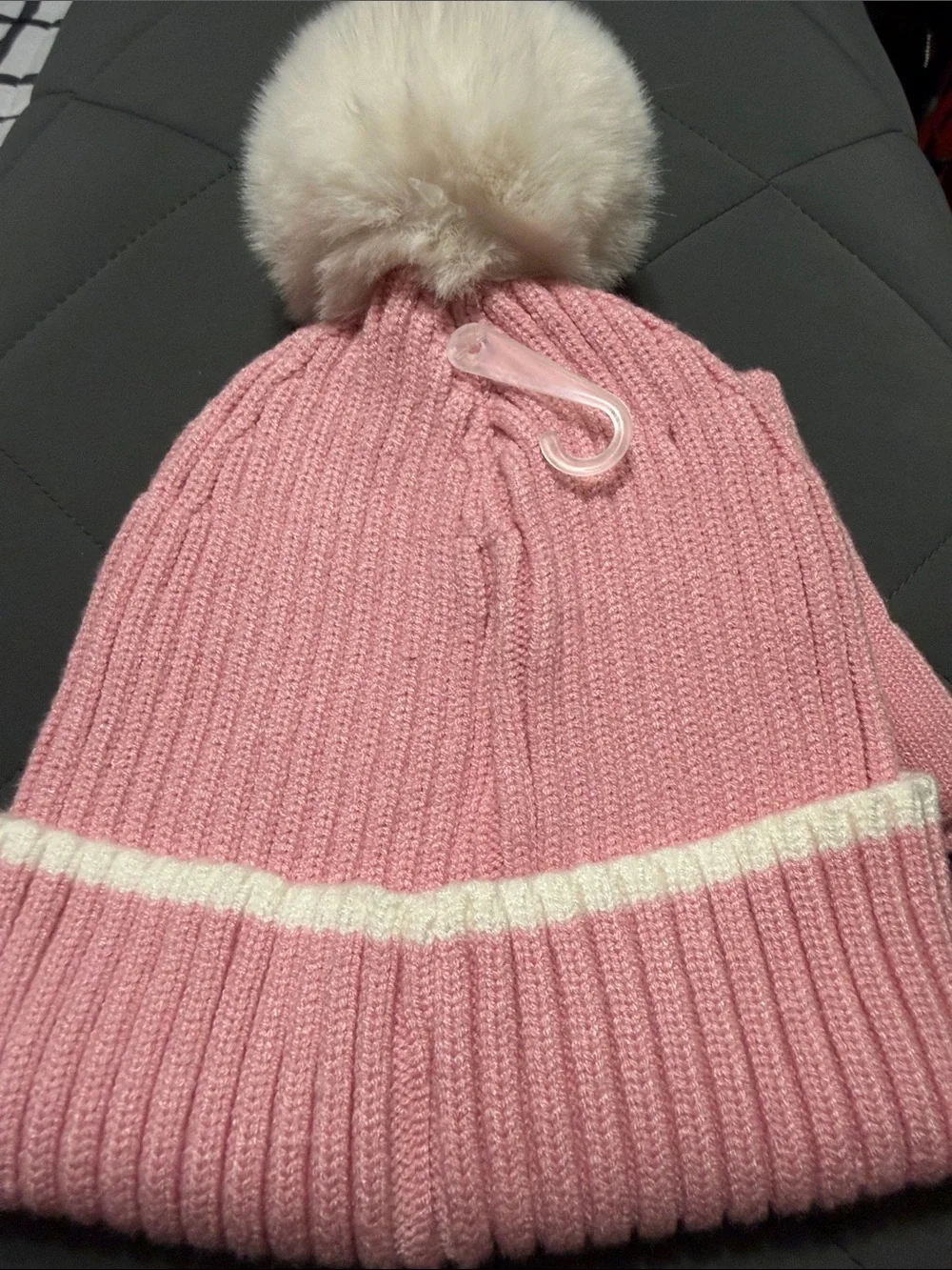 Lilly & Hazel Pink Pom Pom Hat, Mittens & Bracelet Set